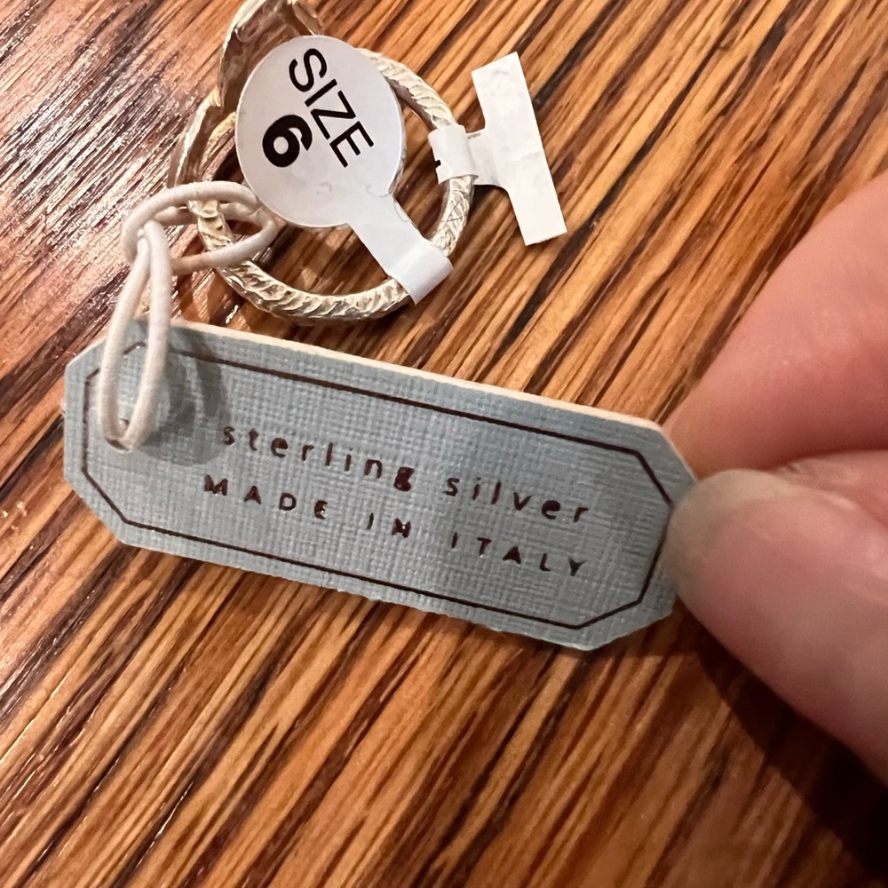 Open Heart Mia Fiore Italian Sterling Silver Ring - Picture 2 of 5